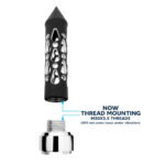 Thread-On Brooklyn Style Spike Gearshift Knob With 9/10 Speed Adapter - Matte Black/Vertical - Image 4