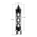 Thread-On Brooklyn Style Spike Gearshift Knob With 9/10 Speed Adapter - Matte Black/Vertical - Image 5