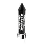 Thread-On Brooklyn Style Spike Gearshift Knob With LED 13/15/18 Speed Adapter-Matte Black/White LED 71204