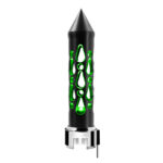 Thread-On Brooklyn Style Spike Gearshift Knob With LED 13/15/18 Speed Adapter-Matte Black/Green LED - Image 3