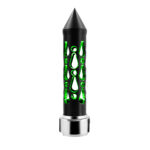 Thread-On Brooklyn Style Spike Gearshift Knob With LED 13/15/18 Speed Adapter-Matte Black/Green LED - Image 5