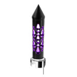 Thread-On Brooklyn Style Spike Gearshift Knob With LED 13/15/18 Speed Adapter-Matte Black/Purple LED 71206