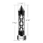 Thread-On Brooklyn Style Spike Gearshift Knob With LED 13/15/18 Speed Adapter-Matte Black/Purple LED - Image 9
