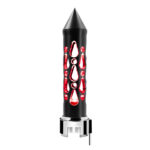 Thread-On Brooklyn Style Spike Gearshift Knob With LED 13/15/18 Speed Adapter-Matte Black/Red LED - Image 3