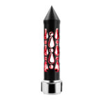 Thread-On Brooklyn Style Spike Gearshift Knob With LED 13/15/18 Speed Adapter-Matte Black/Red LED - Image 5
