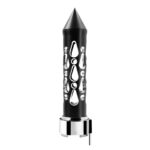 Thread-On Brooklyn Style Spike Gearshift Knob With LED 9/10 Speed Adapter-Matte Black/White LED - Image 3