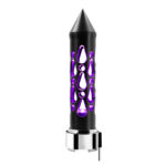 Thread-On Brooklyn Style Spike Gearshift Knob With LED 9/10 Speed Adapter-Matte Black/Purple LED - Image 3