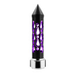 Thread-On Brooklyn Style Spike Gearshift Knob With LED 9/10 Speed Adapter-Matte Black/Purple LED - Image 5
