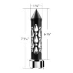 Thread-On Brooklyn Style Spike Gearshift Knob With LED 9/10 Speed Adapter-Matte Black/Purple LED - Image 9