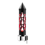 Thread-On Brooklyn Style Spike Gearshift Knob With LED 9/10 Speed Adapter-Matte Black/Red LED - Image 3