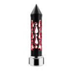 Thread-On Brooklyn Style Spike Gearshift Knob With LED 9/10 Speed Adapter-Matte Black/Red LED - Image 5