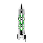 Brooklyn Style Spike Gearshift Knob With LED 13/15/18 Speed Adapter - Chrome/Green LED - Image 3