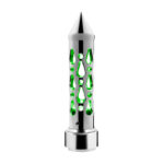 Brooklyn Style Spike Gearshift Knob With LED 9/10 Speed Adapter - Chrome/Green LED - Image 5