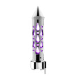 Brooklyn Style Spike Gearshift Knob With LED 9/10 Speed Adapter - Chrome/Purple LED - Image 3
