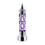 Brooklyn Style Spike Gearshift Knob With LED 9/10 Speed Adapter - Chrome/Purple LED - Image 5