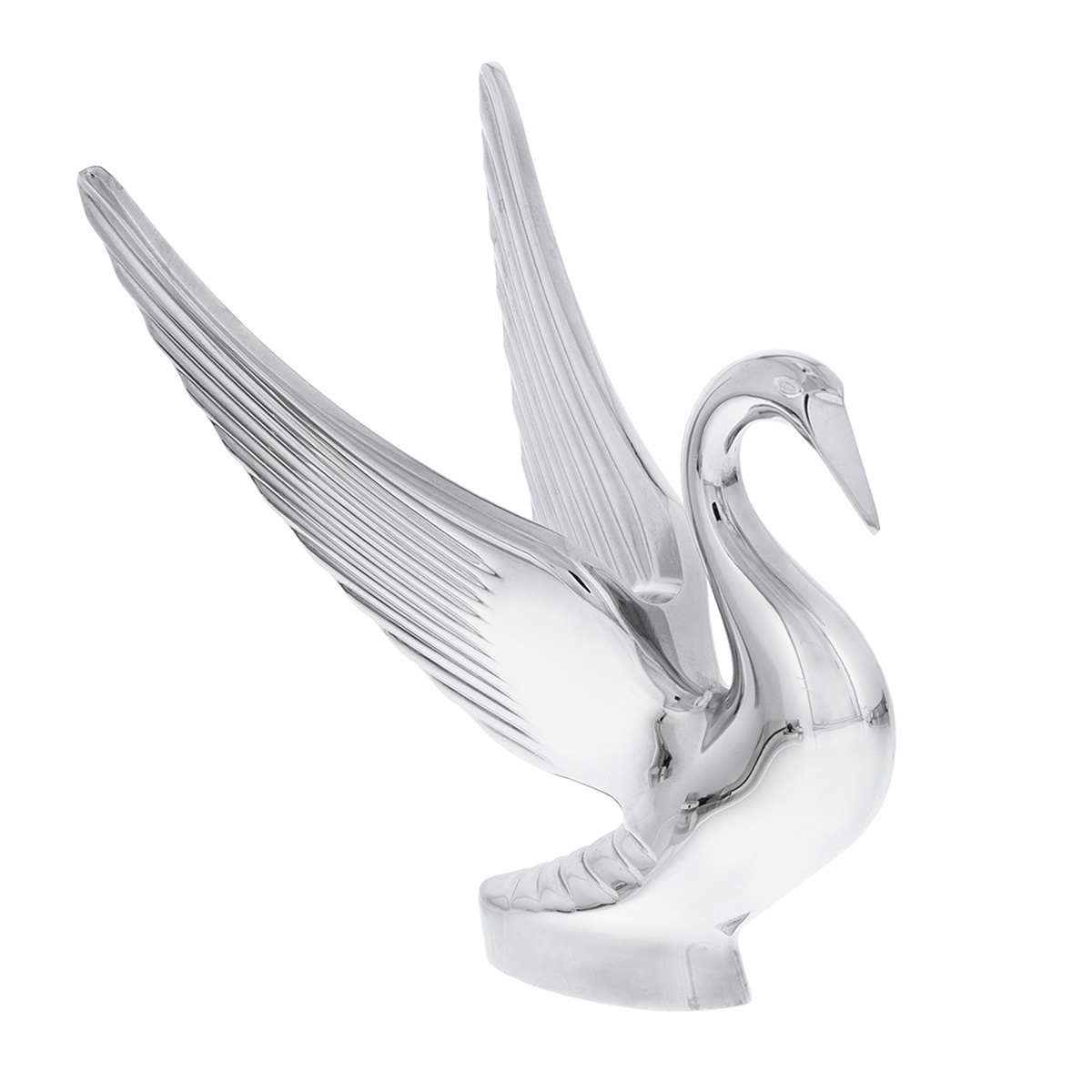 Die-Cast Swan Hood Ornament - Chrome 72001