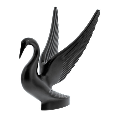Die-Cast Swan Hood Ornament - Matte Black 72016