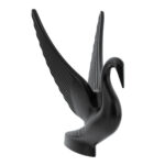 Die-Cast Swan Hood Ornament - Matte Black - Image 2