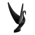 Die-Cast Swan Hood Ornament - Matte Black - Image 3