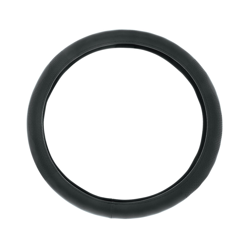 18" Leatherette Steering Wheel Cover-Black 88034