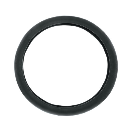 18" Leatherette Steering Wheel Cover-Black 88034