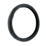 18" Leatherette Steering Wheel Cover-Black - Image 2