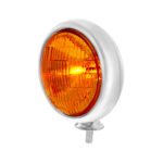 12V Vintage Chrome Fog Light, Amber Lens - Image 3