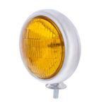 6V Vintage Chrome Fog Light, Amber Lens - Image 4