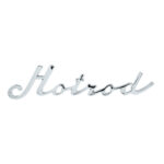 Chrome Hotrod Script Emblem With Mounting Studs S1001