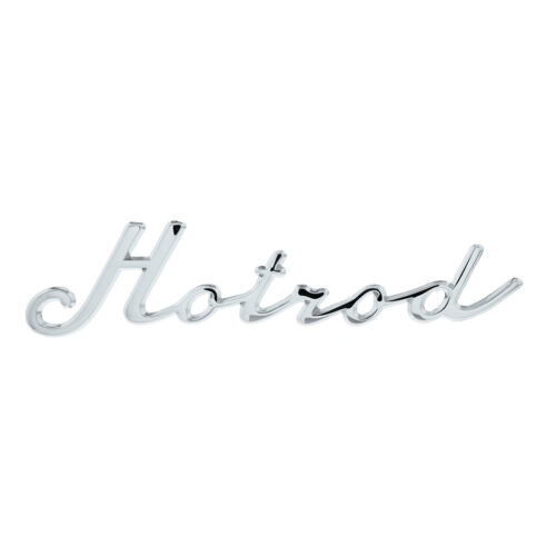 Chrome Hotrod Script Emblem With Mounting Studs S1001