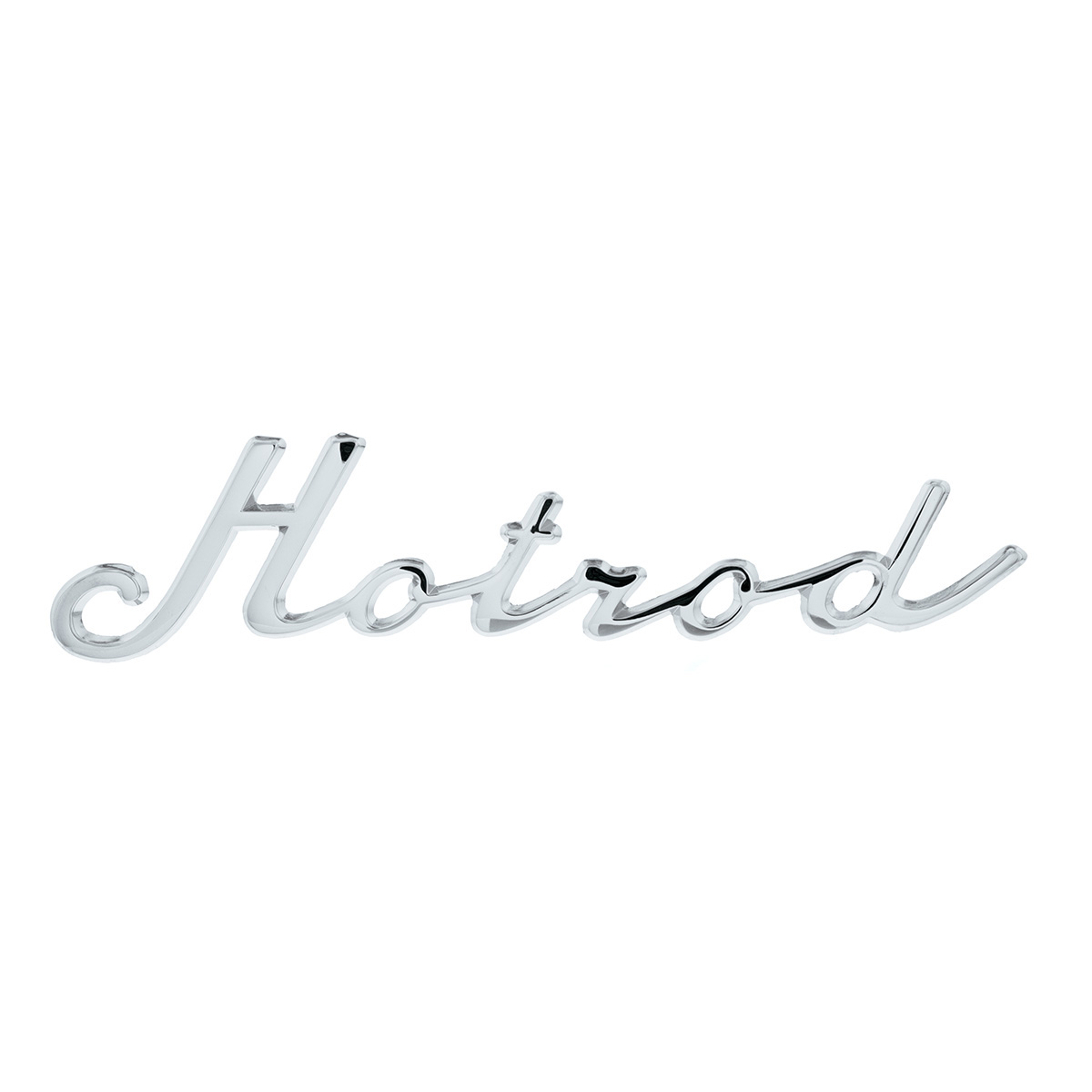 Chrome Hotrod Script Emblem With Mounting Studs S1001