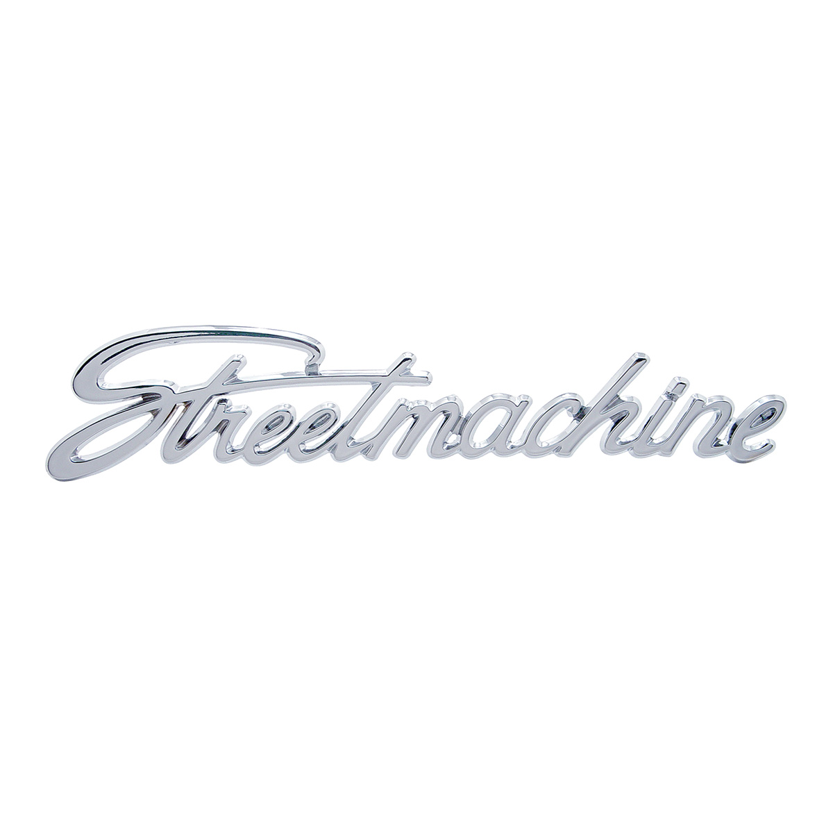 Chrome "Street Machine" Script Emblem With Stud S1002