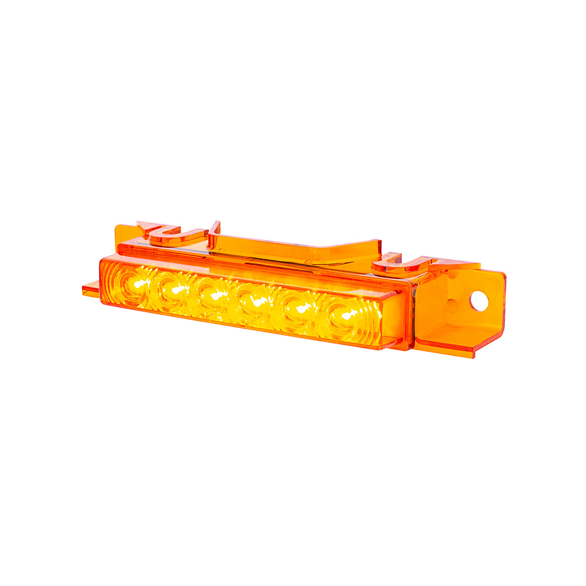6 LED Competition Series Exterior Visor Light For 1996-2024 Volvo VNL-Amber LED/Amber Lens 37589