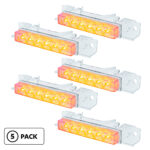 6 LED Competition Series Exterior Visor Light For 1996-2024 Volvo VNL-Amber LED/Clear Lens(5 Pcs) 37590P5