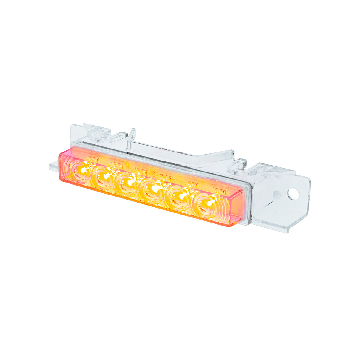 6 LED Competition Series Exterior Visor Light For 1996-2024 Volvo VNL-Amber LED/Clear Lens 37590