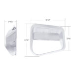 Chrome Plastic Fairing Latch Cover For 2018-2024 Volvo VNL-Driver Front - Image 6